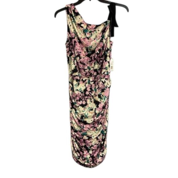 Jessica Simpson RADIOACTIVE HOLLYHOCK Bodycon One Should Tie Multicolor Dress Sz - Picture 3 of 7